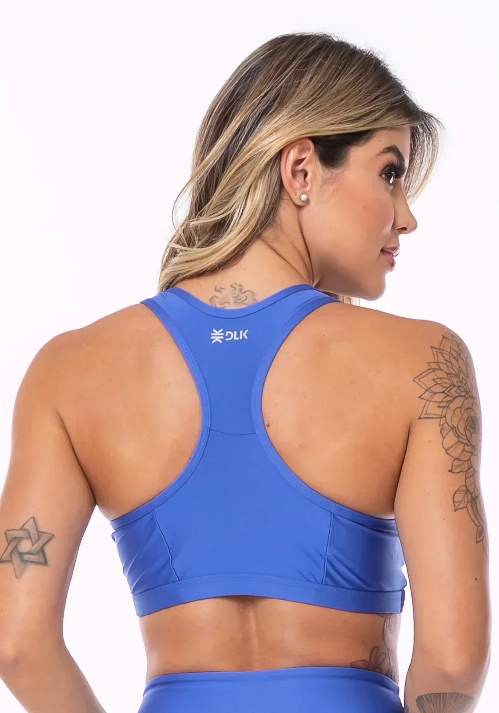 Conjunto Short + Top equilibrium azul com cós largo