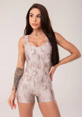 Macaquinho fitness feminino estampado equilíbrio astral